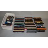 OO Gauge. Twenty four unboxed Coaches in various liveries, Inter-City, Pullman, LMS etc.
