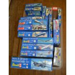 20 x Revell plastic model kits, all aircraft, in varying scales (1:144, 1:72, 1:48),