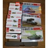 11 x ModelCollect plastic model kits, all tanks. Unstarted and complete with sealed components.