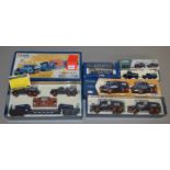 Four boxed Corgi 'Pickfords' diecast model trucks, 55201 Diamond T Ballast x 2 with bagged mirrors,