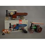 Live steam. Mamod Steam Wagon, boxed, together with an unboxed traction engine. Both appear G+.