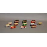 Twelve unboxed Lledo pre-production metal and plastic single decker bus and Trolleybus models,