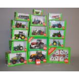 15 x Siku diecast agricultural models, mostly tractors. All boxed and E.