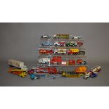 A quantity of unboxed playworn diecast models, mostly from the Matchbox King Size range,