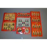 10 x Britains hollowcast toy soldier sets: 7306; 7307; 7301; 7304; 5802; 7305; 7202; 7241; 7232;