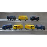 Seven unboxed Lledo Pre-production prototype 1955 VW Kombi Van resin models,