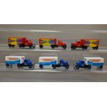 Six unboxed Lledo Pre-production prototype DG 67 1935 Ford Articulated Truck models in resin