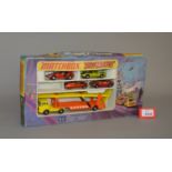 A boxed Matchbox Superfast G-2 Big Mover Gift Set containing a DAF Car Transporter and four cars,