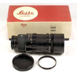 Black Leitz Canada Telyt 280mm f4,8 For Leica M. #2342204. (condition 4F). With caps and makers box.