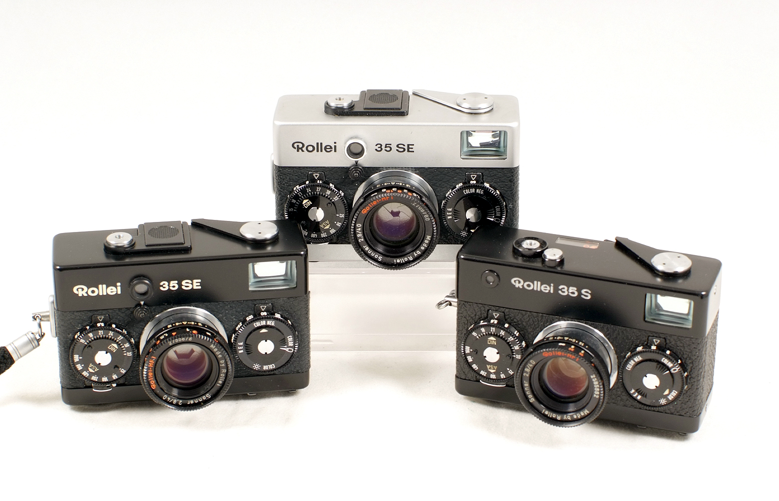 Three Rollei 35 Compact Cameras.