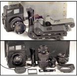 Extensive Mamiya Universal Outfit, Formally the Property of Terry Fincher*. In two metal cases.