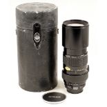 Nikkor 300mm f3.5 AIs Telephoto Lens. #512883 (condition 4E) with caps and (well-used) case.