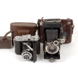 Two Folding Bellows Cameras. Zeiss Ikon Super Ikonta 530/2 with Tessar 10.5cm f4.