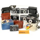 Six Compact Lomo Cameras. SMENA-8 with T-43 with f4 40mm lens.