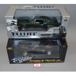 Four boxed Film and TV related diecast model cars in 1:18 scale,