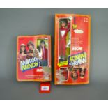 Two Mattel World of Mork & Mindy action figures: Mindy 9" figure,