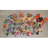 A good quantity of vintage action figures,