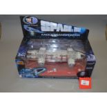 A boxed 'Product Enterprise' diecast 'Space 1999' related model of an Eagle Transporter,