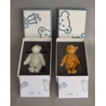 Two Steiff Lladro teddy bears: Angel Bear, silver grey, 28cm, ltd.ed.