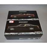 Two boxed Minichamps Bentley diecast model cars in 1:18 scale,