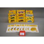 Twelve boxed Atlas/DeAgostini Dinky Toys, 24M, 25B, 39A, 105, 111 (pink), 111 (pale blue),