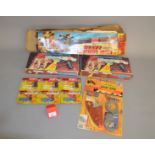 Toy guns: two Galactronic Gun; Heavy Machine Gun;Lucky Merchandising Lucky Luke set;