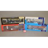 Four Corgi 1:50 scale diecast models: CC12012 Phillips (Seahouses) MAN F2000 Curtainside;