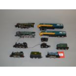 OO Gauge. Six unboxed locomotives by Hornby etc. Conditions vary, some with damage/detached parts.