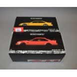 Two boxed Minichamps BMW M3 GTR 'Street 2001' diecast model cars in 1:18 scale,