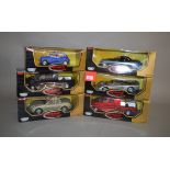 Six Motor Max Premier Collection 1:18 scale diecast model cars and trucks,