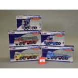 Five Corgi Hauliers of Renown 1:50 scale diecast model, including AEC, Guy and Scania model.