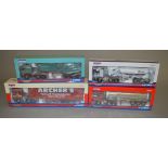Four Corgi Hauliers of Renown 1:50 scale diecast models: CC13712 Shirley's Transport Scania R