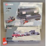 Two Corgi Heavy Haulage Sunter Brothers 1:50 scale diecast models: 17602 Scammell Constructor & 24