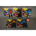 Palitoy Bradgate (Mego) Star Trek action figures, a set of five figures on 'five face' cards: Mr.