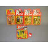 Galoob A-Team action figures: Templeton Peck; Murdock; BA Baracus; The Bad Guys Rattler;