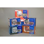 Five Corgi 1:50 scale diecast model tractor units: CC12108; CC12904; CC13210; CC12706; CC13208.