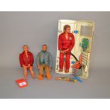 Quantity of Kenner The Six Million Dollar Man toys: two Steve Austin figures; Oscar Goldman figure;