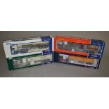 Four Corgi 1:50 scale diecast model lorries: CC12509 Bassetts Roadwats Atkinson Borderer Flatbed