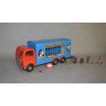 An unboxed Tri-ang 300 Series pressed steel six wheel Circus Van, approximately 59cm long,