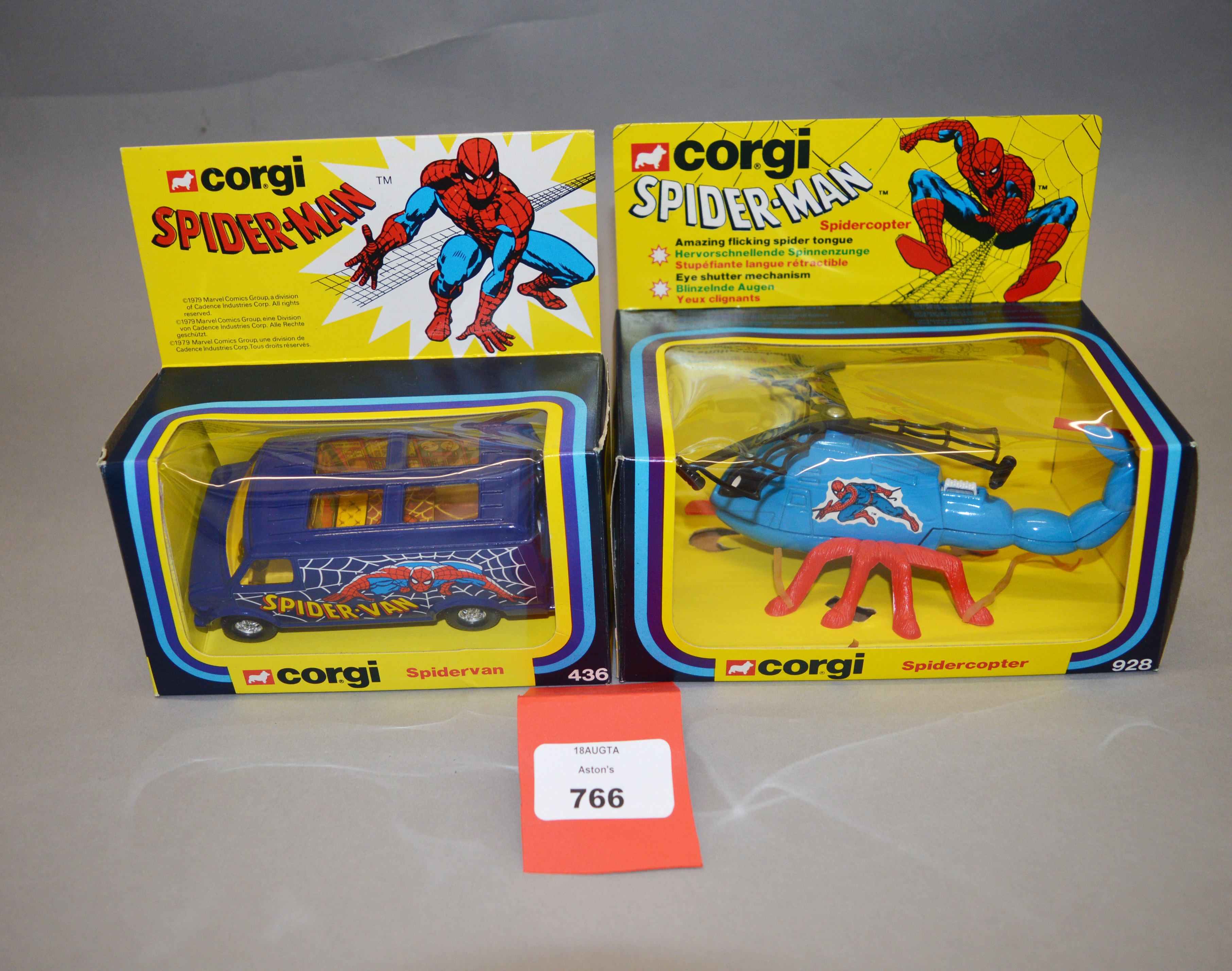 Two Corgi Toys 'Spiderman' related diecast models,
