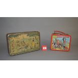 J. Schuybroek (Belgium) 'Disneyland' biscuit tin, c. 1930s. Tin measures 32 x 20 x 7 cm approx.