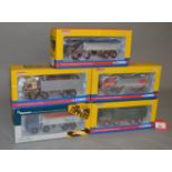 Five Corgi Rigid Tippers 1:50 scale diecast models: CC13513; CC13604; CC13514; CC13509; CC11804.