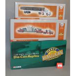 Three Corgi Heavy Haulers 1:50 scale diecast models: US55705 Interstate Hauling Kenworth W925 with