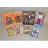 Quantity of musician action figures and dolls: McFarlane 1956 Elvis;