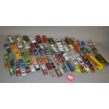 A very good quantity of unboxed playworn diecast models including examples by Dinky, Corgi,