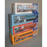 Four Corgi 1:50 scale diecast model lorries: CC12707 Turners ERF ECS Feldbinder Tanker;