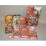 Quantity of assorted action figures: eight Hasbro Jurassic Park III;