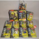 11 x Hasbro Planet of The Apes action figures, with one King Kong figure missing backing card.