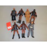 Planet of the Apes: five Mego Planet of the Apes action figures,