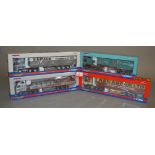 Four Corgi Hauliers of Renown 1:50 scale diecast models: CC12429 Cooper Buckley Volvo FH Tipper;